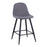 LumiSource Pebble Counter Stool, Set of 2, Black Metal/Charcoal