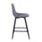 LumiSource Pebble Counter Stool, Set of 2, Black Metal/Charcoal