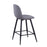 LumiSource Pebble Counter Stool, Set of 2, Black Metal/Charcoal