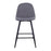 LumiSource Pebble Counter Stool, Set of 2, Black Metal/Charcoal
