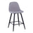 LumiSource Pebble Counter Stool, Set of 2, Black/Light Grey