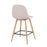 LumiSource Pebble Counter Stool, Set of 2, Natural/Beige Fabric