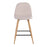 LumiSource Pebble Counter Stool, Set of 2, Natural/Beige Fabric
