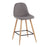LumiSource Pebble Counter Stool, Set of 2, Natural/Charcoal