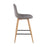 LumiSource Pebble Counter Stool, Set of 2, Natural/Charcoal