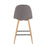 LumiSource Pebble Counter Stool, Set of 2, Natural/Charcoal