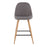 LumiSource Pebble Counter Stool, Set of 2, Natural/Charcoal