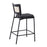 LumiSource Tania Rattan Counter Stool, Set/2, Black/Rattan