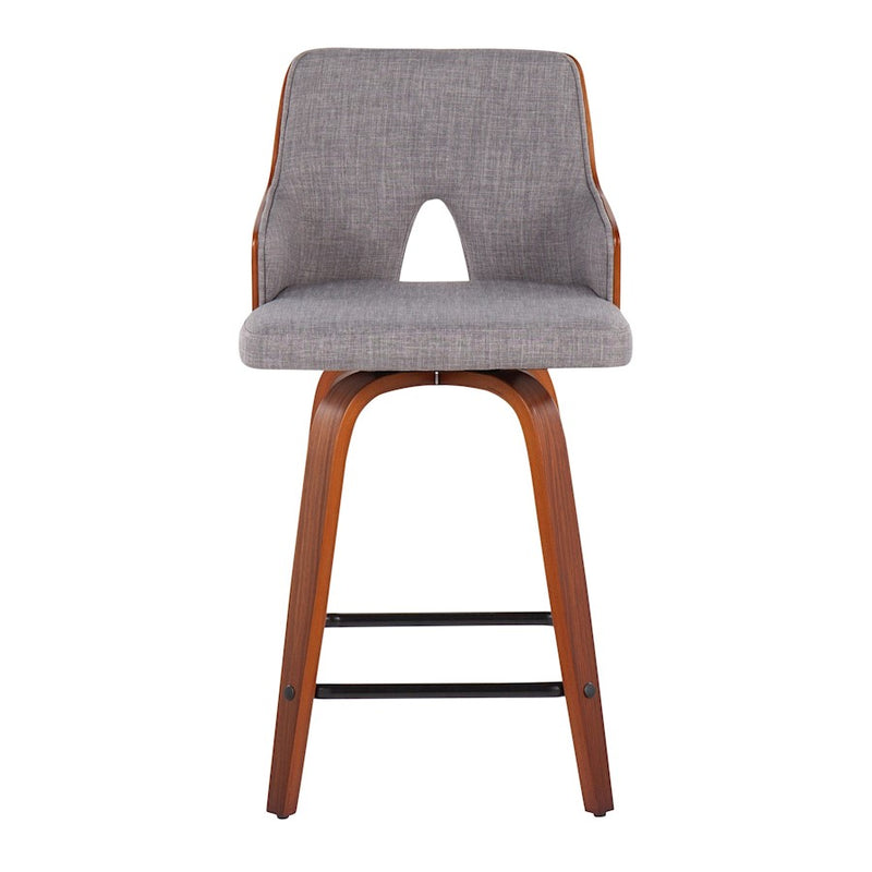 LumiSource Ariana Stella 24" Counter Stool Set, W/GY/BK