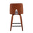 LumiSource Stella Counter Stool, Set of 2, Walnut/Grey/Black