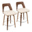 LumiSource Trilogy 24" Counter Stool, Set/2, WAL/CR/CH - B24-TRILO2-SWVRWLCR2