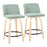 LumiSource Toriano 24" Rd Counter Stool, Set/2, N/GR/BK - B24-TRNO-GRTZQ2NALGN2