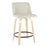 LumiSource Toriano 24" Rd Counter Stool, Set/2, N/GR/BK