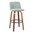 LumiSource Toriano 24" Rd Counter Stool, Set/2, W/GR/BK