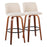 LumiSource Toriano 24" Rd Counter Stool, Set/2, W/CR/BK - B24-TRNO-GRTZQ2WLNCR2