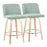 LumiSource Toriano 24" Rd Counter Stool, Set/2, N/GR/CH - B24-TRNO-GRTZR2NALGN2