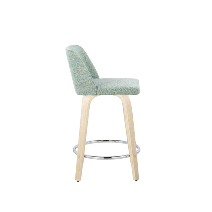 LumiSource Toriano 24" Rd Counter Stool, Set/2, N/GR/CH