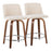 LumiSource Toriano 24" Rd Counter Stool, Set/2, W/CRN/CH - B24-TRNO-GRTZR2WLNCR2
