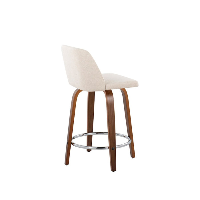 LumiSource Toriano 24" Rd Counter Stool, Set/2, W/CRN/CH
