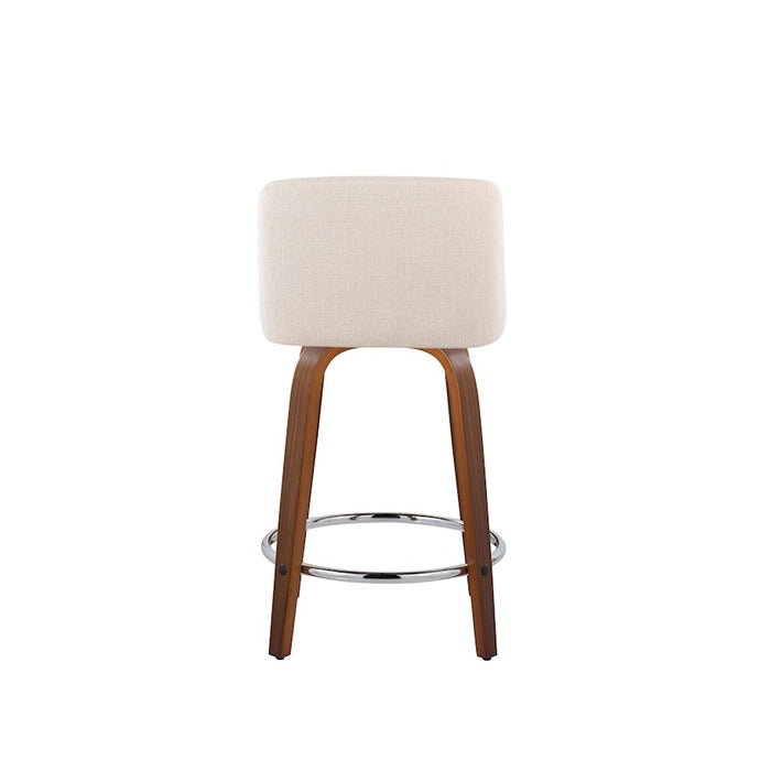 LumiSource Toriano 24" Rd Counter Stool, Set/2, W/CRN/CH