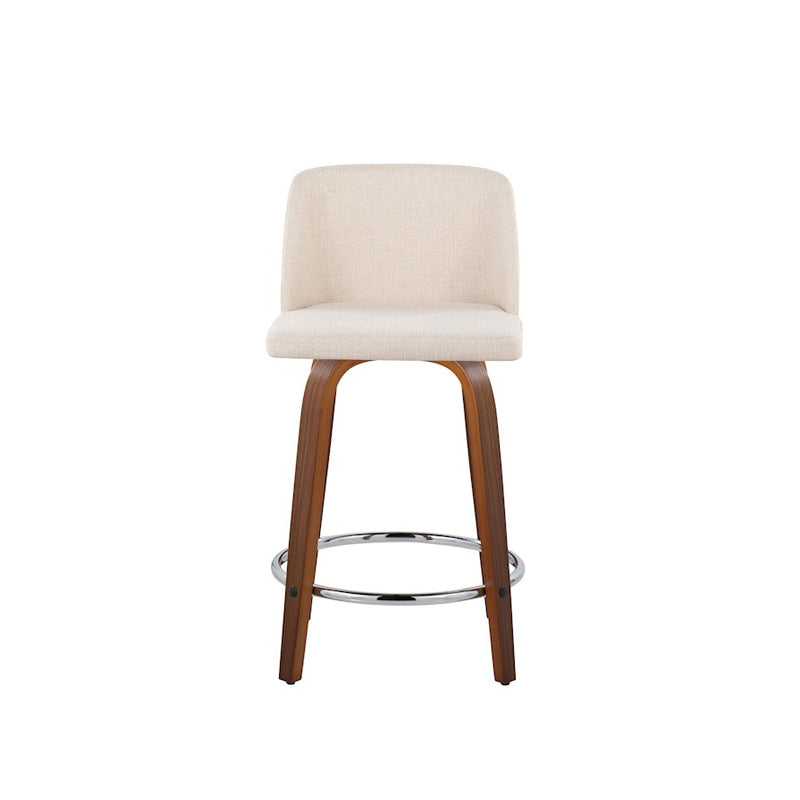 LumiSource Toriano 24" Rd Counter Stool, Set/2, W/CRN/CH