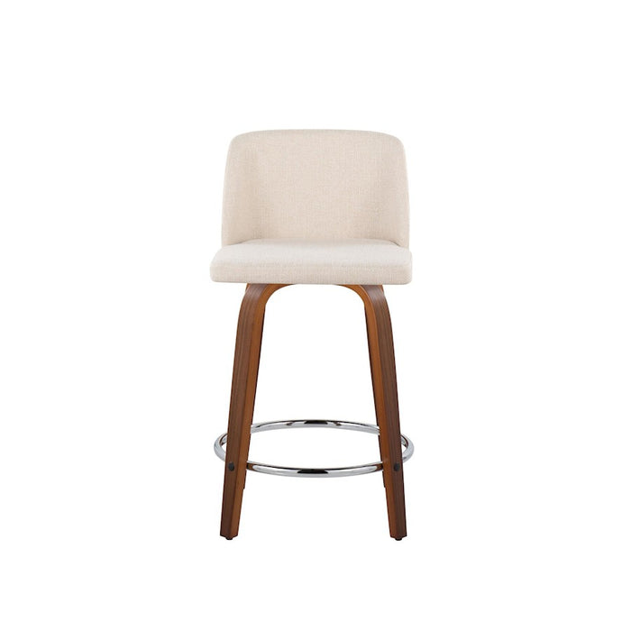 LumiSource Toriano 24" Rd Counter Stool, Set/2, W/CRN/CH