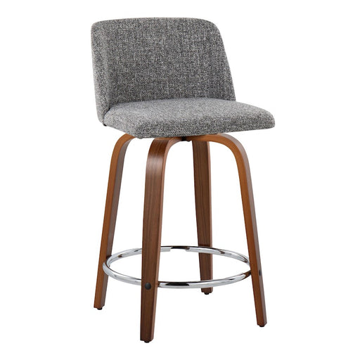 LumiSource Toriano 24" Rd Counter Stool, Set/2, W/GYN/CH