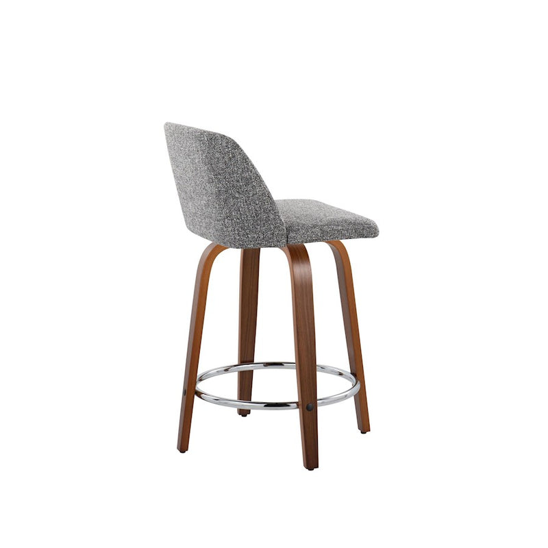 LumiSource Toriano 24" Rd Counter Stool, Set/2, W/GYN/CH