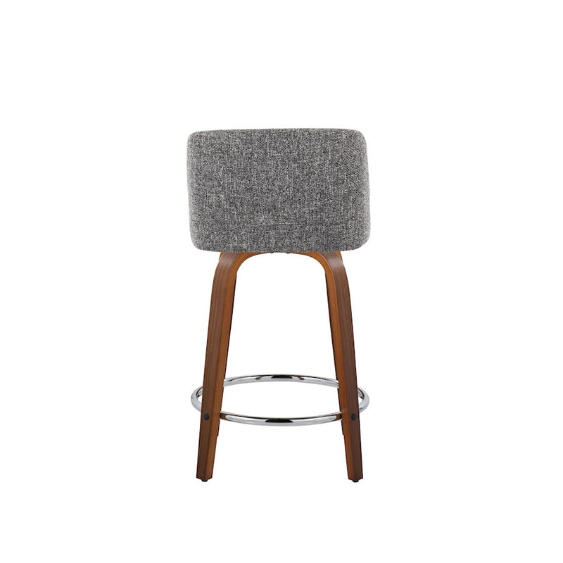 LumiSource Toriano 24" Rd Counter Stool, Set/2, W/GYN/CH