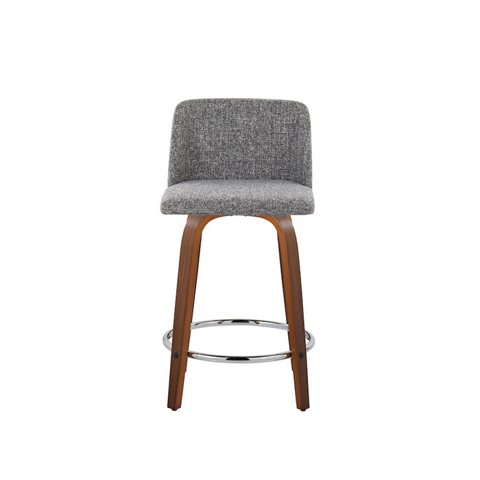 LumiSource Toriano 24" Rd Counter Stool, Set/2, W/GYN/CH