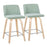 LumiSource Toriano 24" SQ Counter Stool, Set/2, N/GR/CH - B24-TRNO-GRTZS2NALGN2