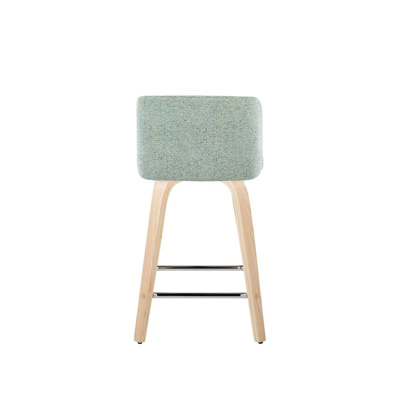 LumiSource Toriano 24" SQ Counter Stool, Set/2, N/GR/CH