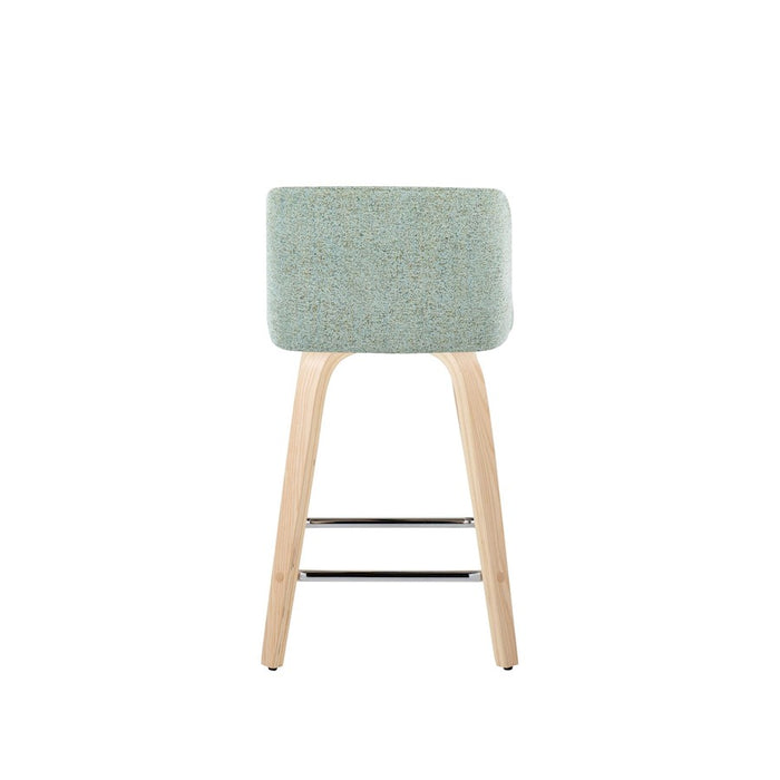 LumiSource Toriano 24" SQ Counter Stool, Set/2, N/GR/CH