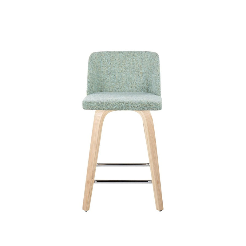 LumiSource Toriano 24" SQ Counter Stool, Set/2, N/GR/CH