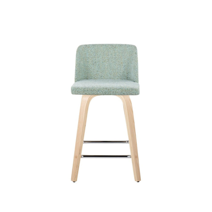 LumiSource Toriano 24" SQ Counter Stool, Set/2, N/GR/CH