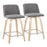 LumiSource Toriano 24" Counter Stool, Set/2, NAT/GY/CH - B24-TRNO-GRTZS2NANGY2