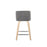 LumiSource Toriano 24" Counter Stool, Set/2, NAT/GY/CH