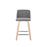 LumiSource Toriano 24" Counter Stool, Set/2, NAT/GY/CH