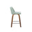 LumiSource Toriano 24" SQ Counter Stool, Set/2, W/GR/CH