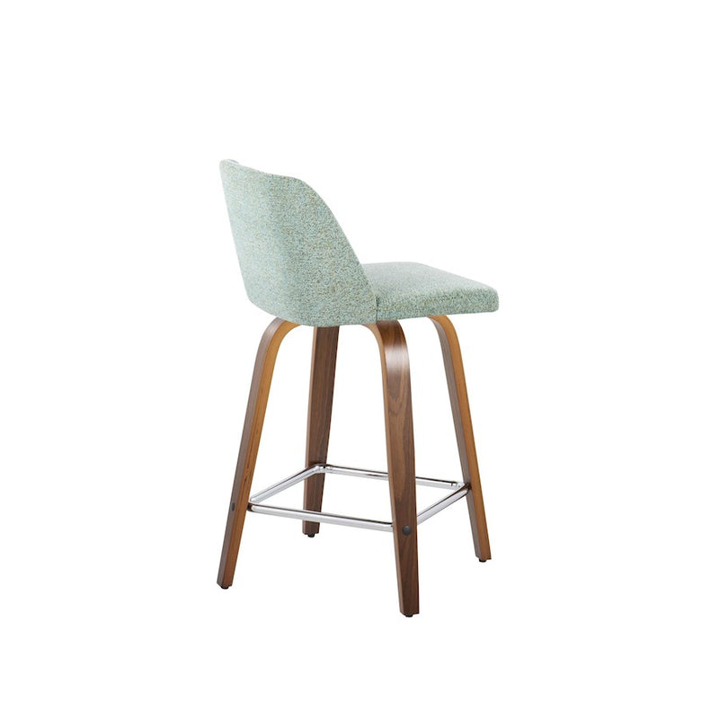 LumiSource Toriano 24" SQ Counter Stool, Set/2, W/GR/CH