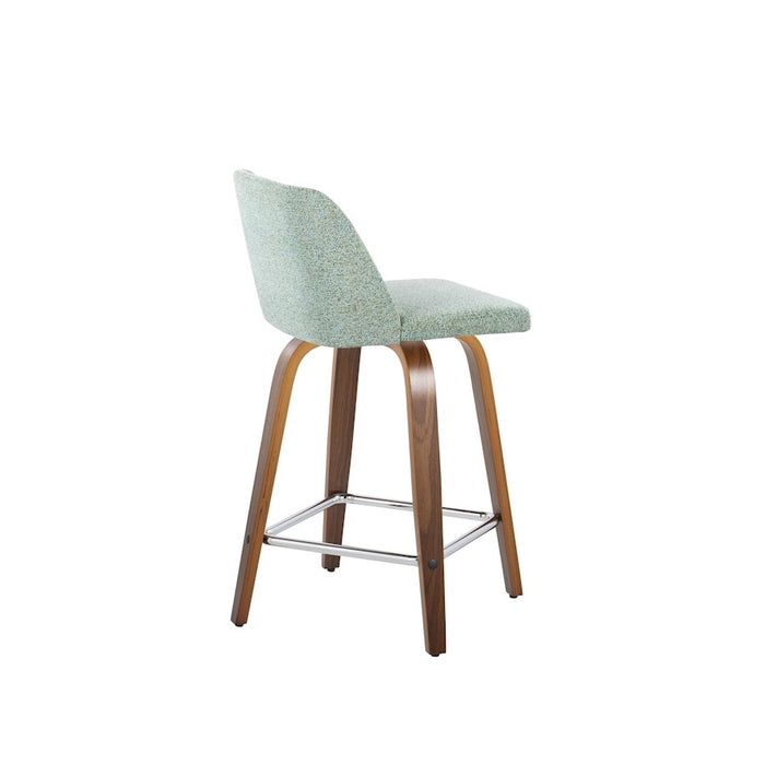 LumiSource Toriano 24" SQ Counter Stool, Set/2, W/GR/CH