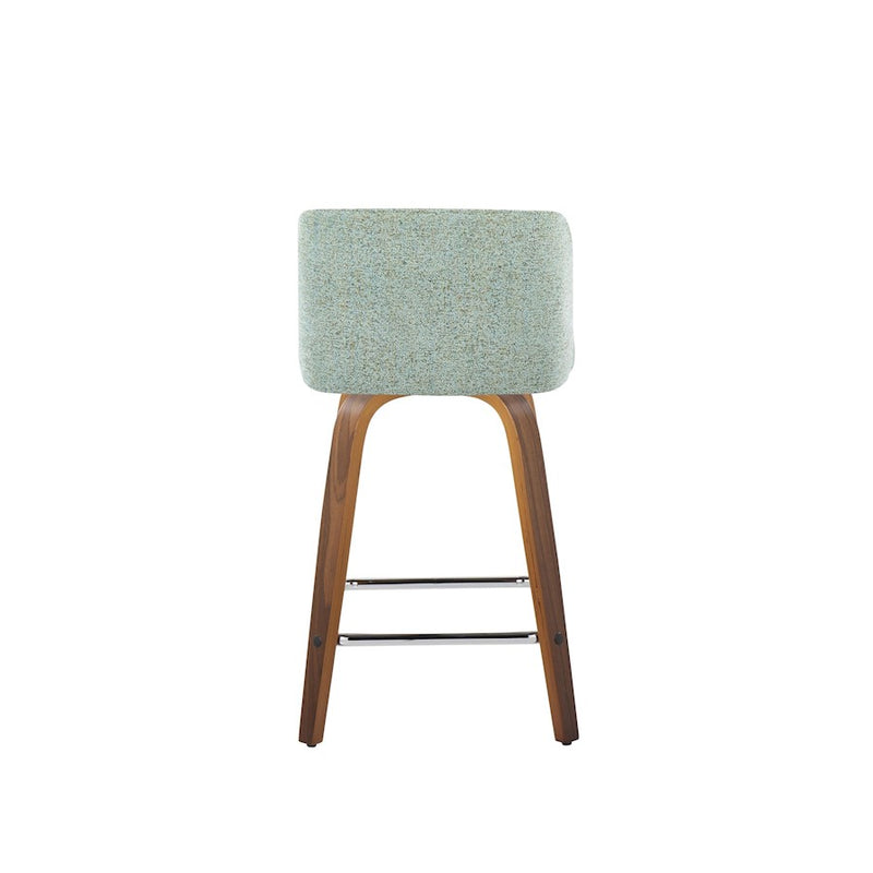 LumiSource Toriano 24" SQ Counter Stool, Set/2, W/GR/CH