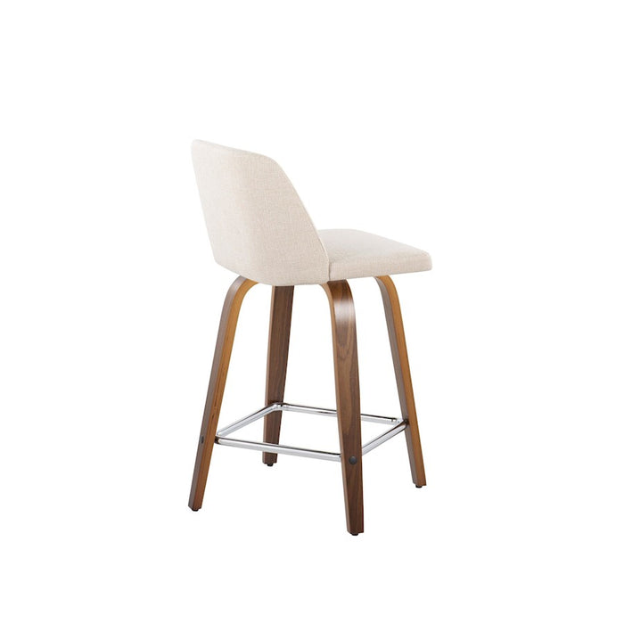 LumiSource Toriano 24" SQ Counter Stool, Set/2, W/CRN/CH