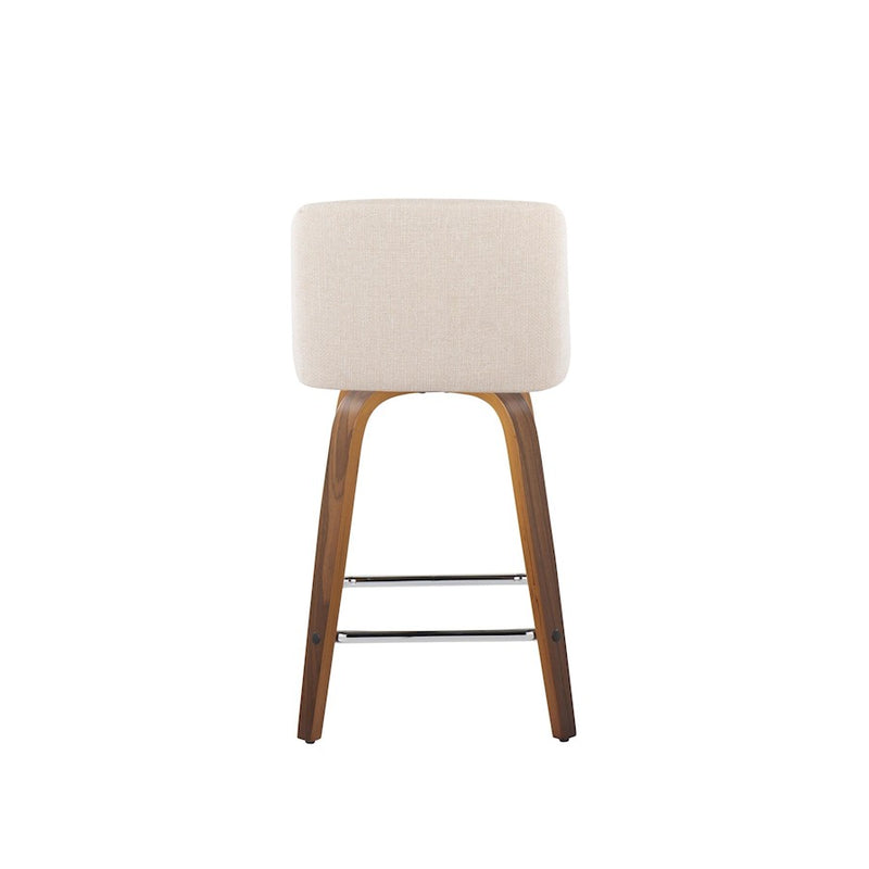 LumiSource Toriano 24" SQ Counter Stool, Set/2, W/CRN/CH