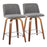 LumiSource Toriano 24" SQ Counter Stool, Set/2, W/GYN/CH - B24-TRNO-GRTZS2WLNGY2