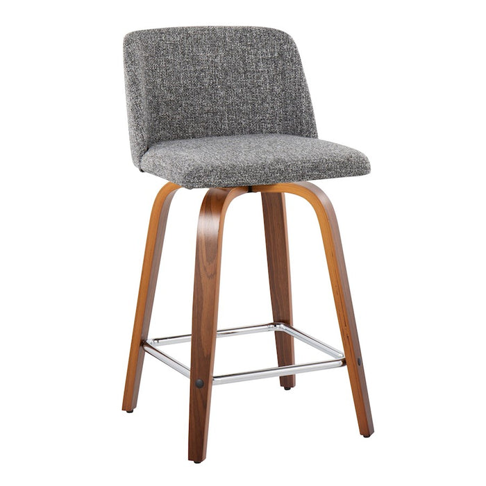 LumiSource Toriano 24" SQ Counter Stool, Set/2, W/GYN/CH