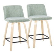 LumiSource Toriano 24" SQ Counter Stool, Set/2, N/GR/BK - B24-TRNO-GRTZX2NALGN2