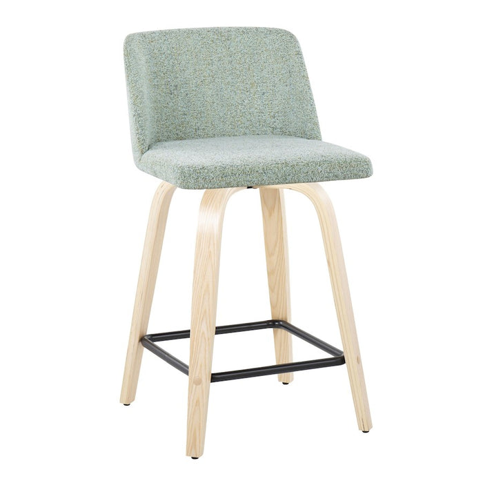 LumiSource Toriano 24" SQ Counter Stool, Set/2, N/GR/BK