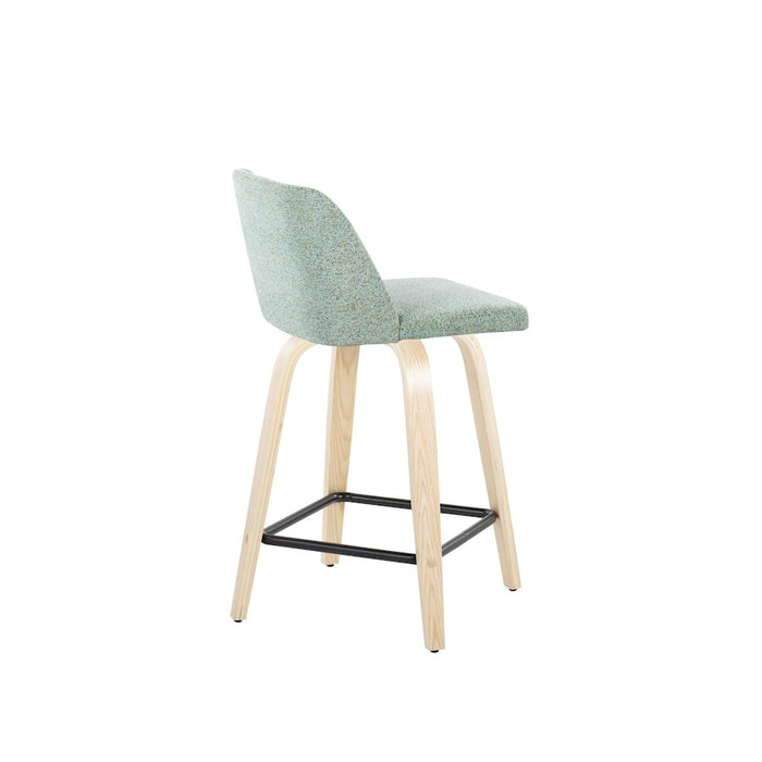 LumiSource Toriano 24" SQ Counter Stool, Set/2, N/GR/BK