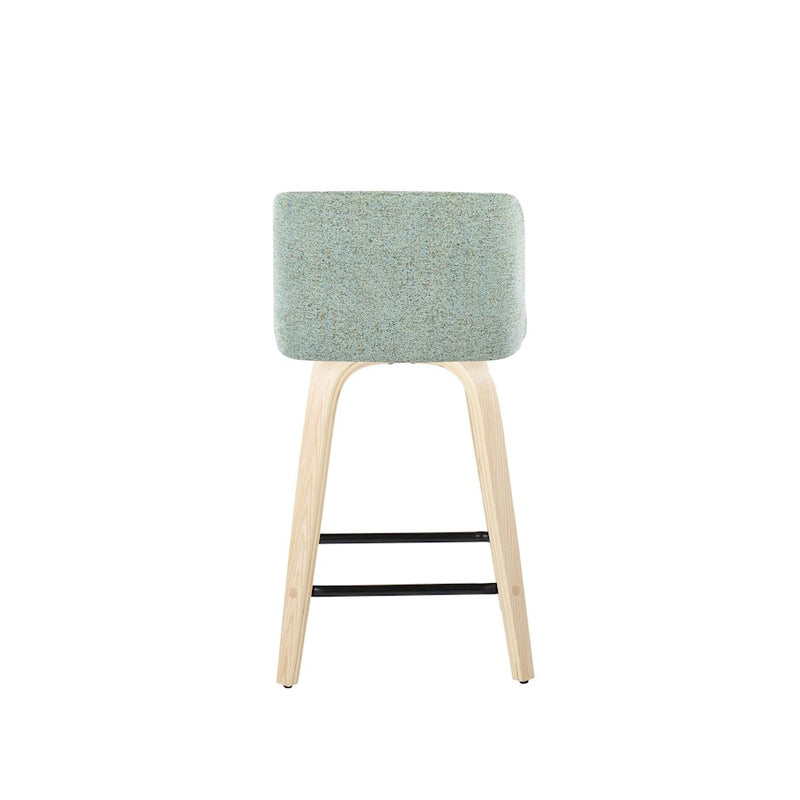 LumiSource Toriano 24" SQ Counter Stool, Set/2, N/GR/BK